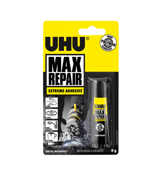 Pegamento, Extra Fuerte y Extra Flexible, Max Repair, Tubo x 8 g, Blister x 1 Unidad